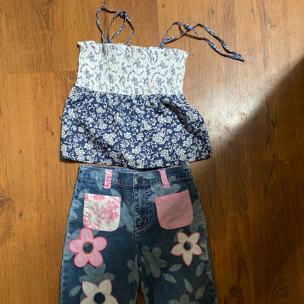 Girls Flapdoodles 6X & Old Navy Summer Top